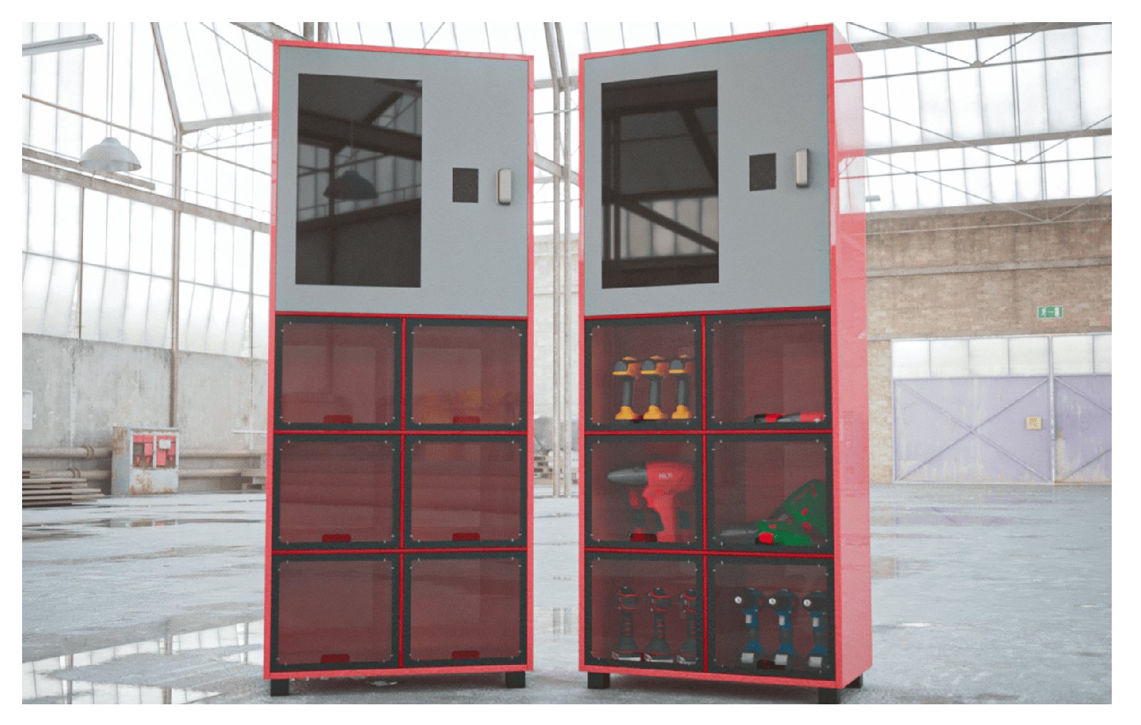 KioskForce Kiosk with locker system